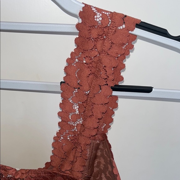 Free People Lace Cropped Tank Top Bralette in Rust - Picture 5 of 6